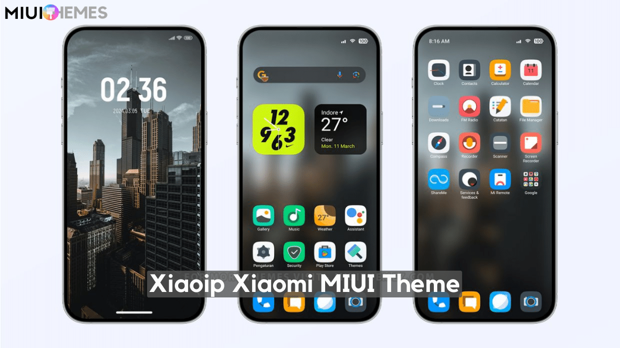 Xiaoip MIUI Theme Download for Xiaomi with Dark Mode