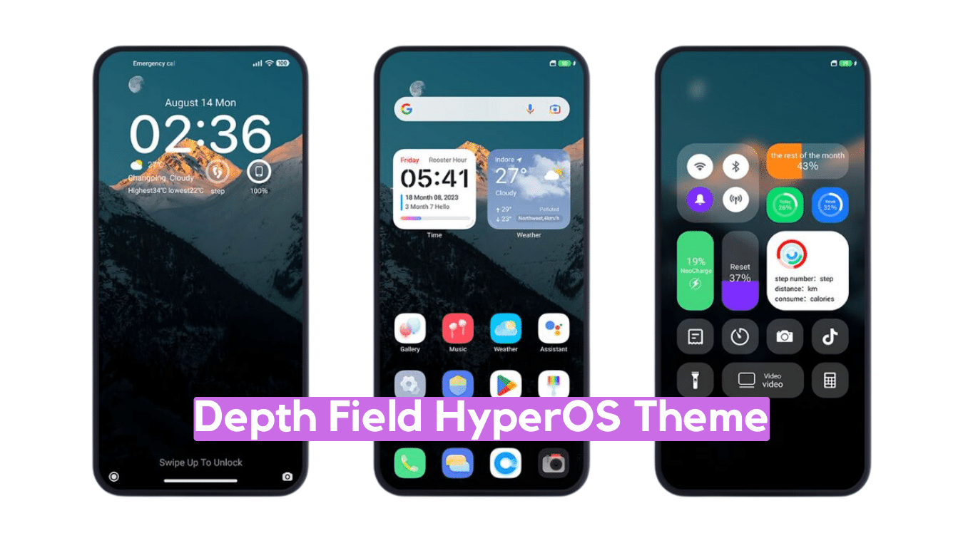 Depth Field MIUI Theme Download for Xiaomi Devices with iOS Widgets