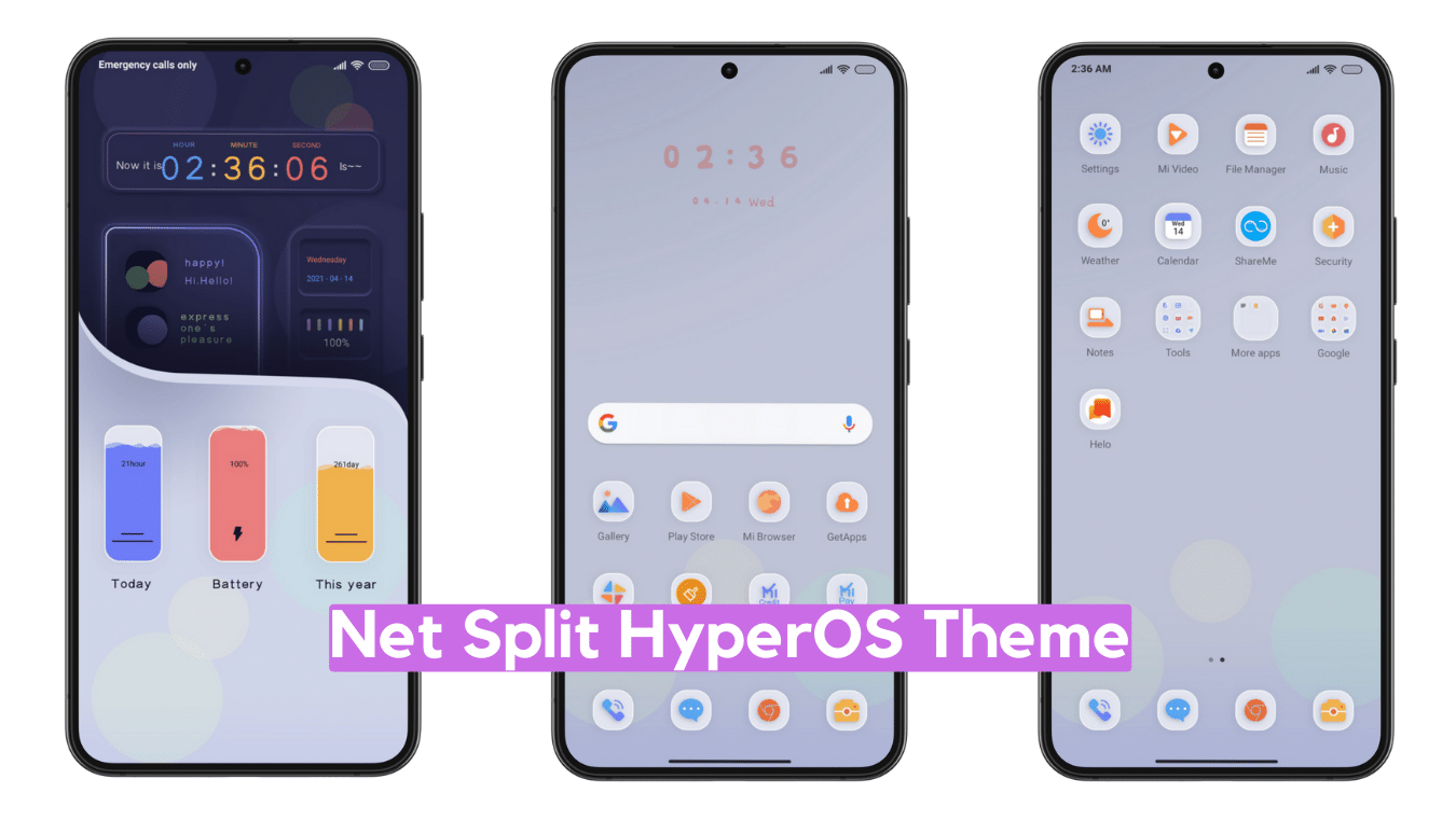 Net Split MIUI Theme for Xiaomi Devices with Minimal Experience Net Split MIUI Theme for Xiaomi Devices with Minimal Experience