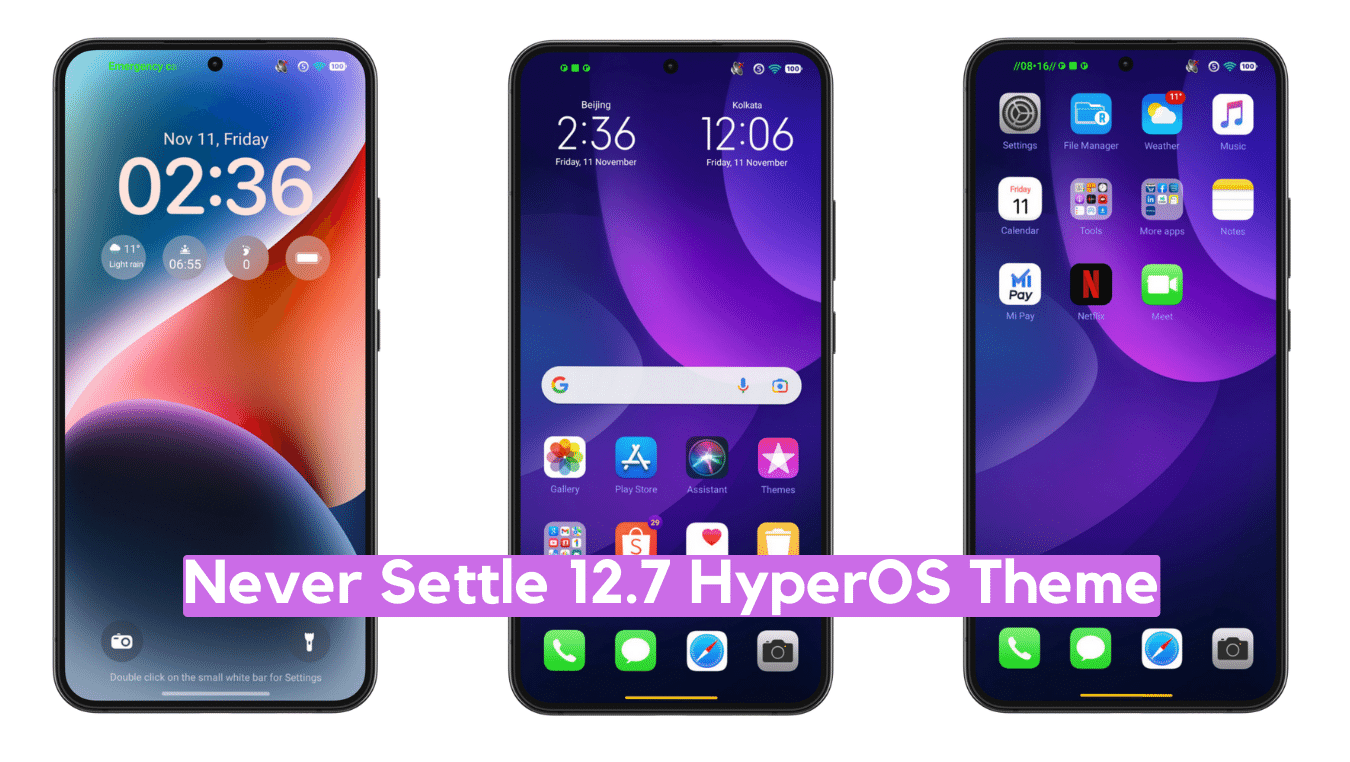 Never Settle MIUI Theme for Xiaomi with iPhone Experience