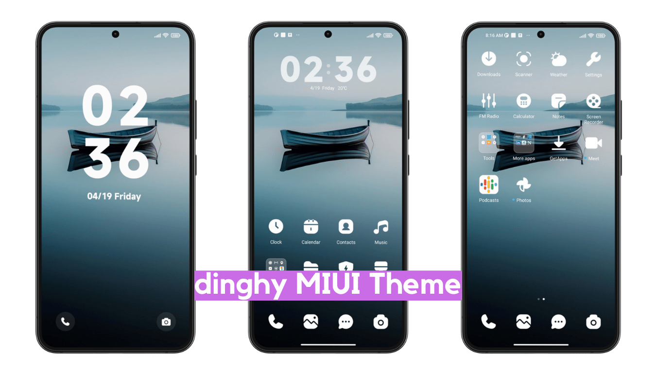 dinghy MIUI Theme for Xiaomi with Dynamic Lockscreen
