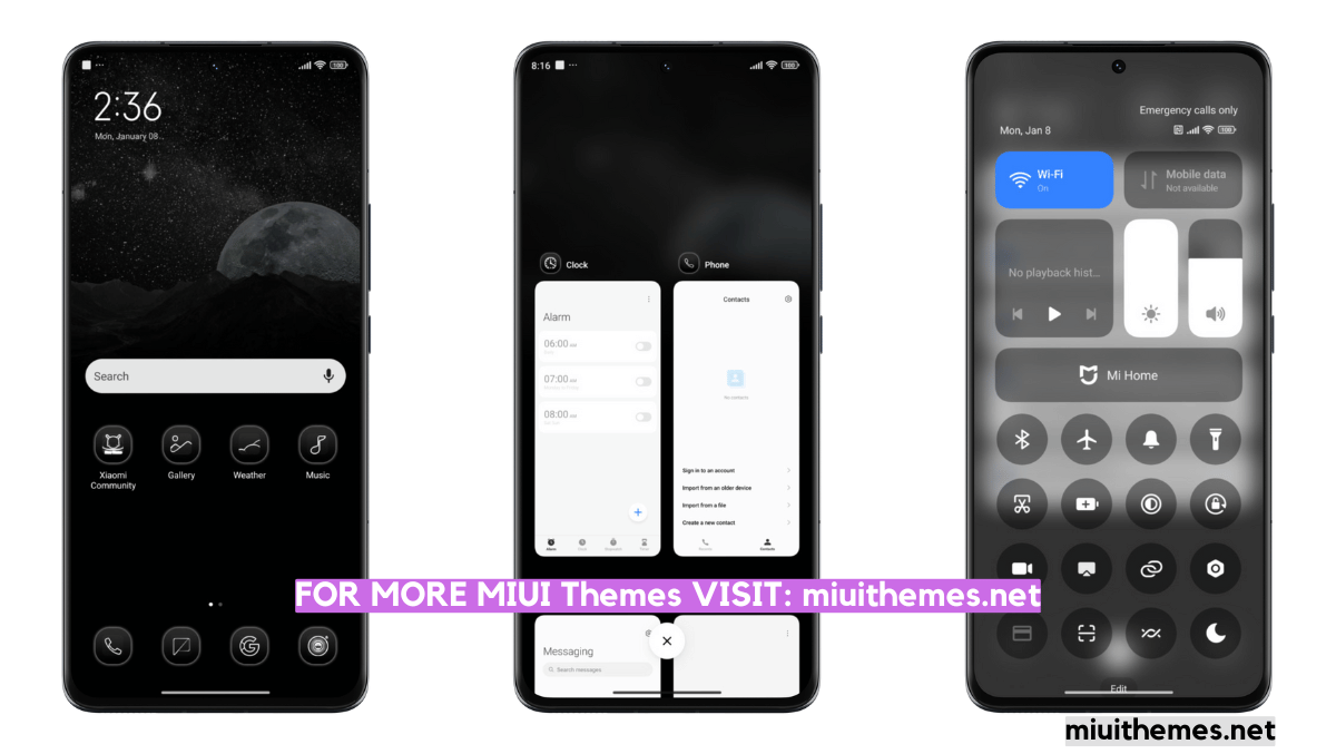 Black Amoled MIUI Theme