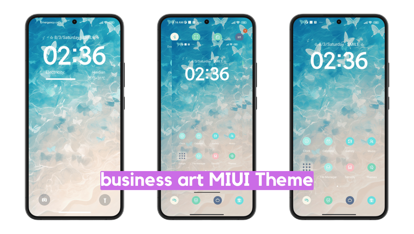 cool sea MIUI Theme for Xiaomi with Beautiful Icons