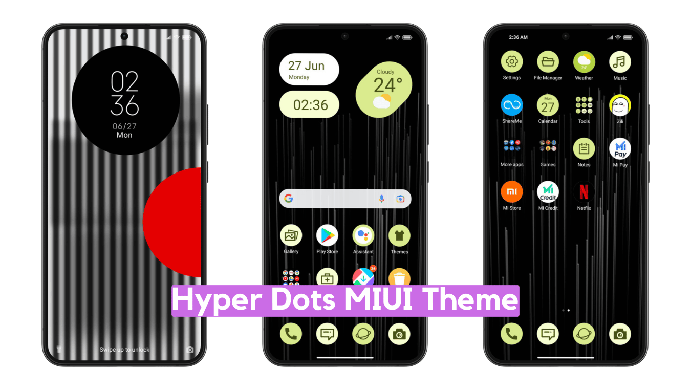 Hyper Dots MIUI Theme for Xiaomi with Monochrome Experience