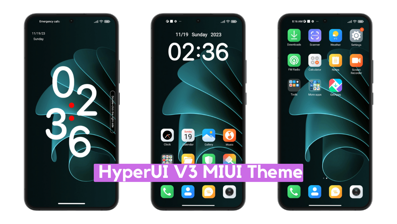 HyperUI v3 MIUI Theme for Xiaomi with HyperOS Lockscreen HyperUI v3 MIUI Theme for Xiaomi with HyperOS Lockscreen