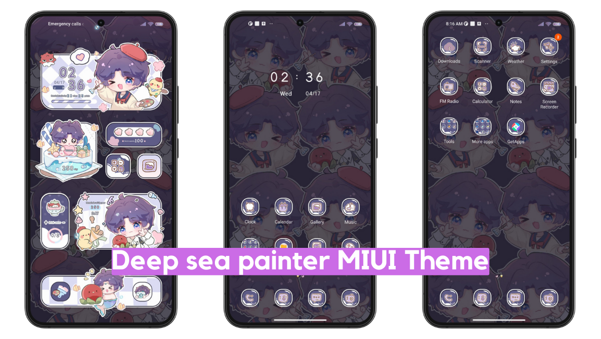 Deep Sea Painter MIUI Theme for Xiaomi with Anime UI Deep Sea Painter MIUI Theme for Xiaomi with Anime UI