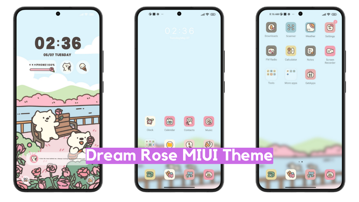 Dream Rose MIUI Theme for Xiaomi with Anime UI Dream Rose MIUI Theme for Xiaomi with Anime UI