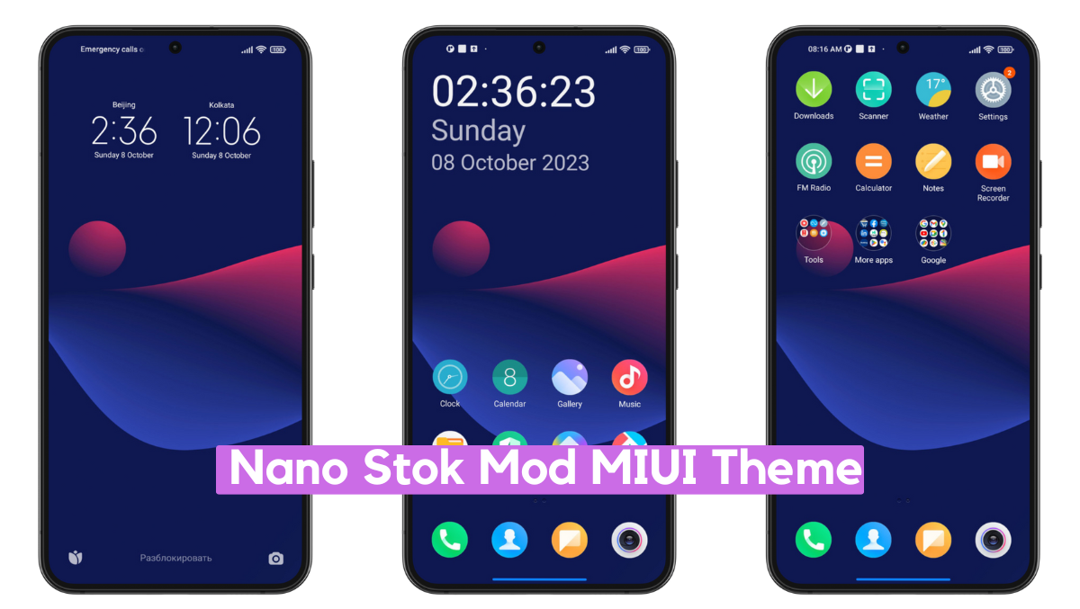 Nano Stock Mod MIUI Theme for Xiaomi with Dynamic Experience