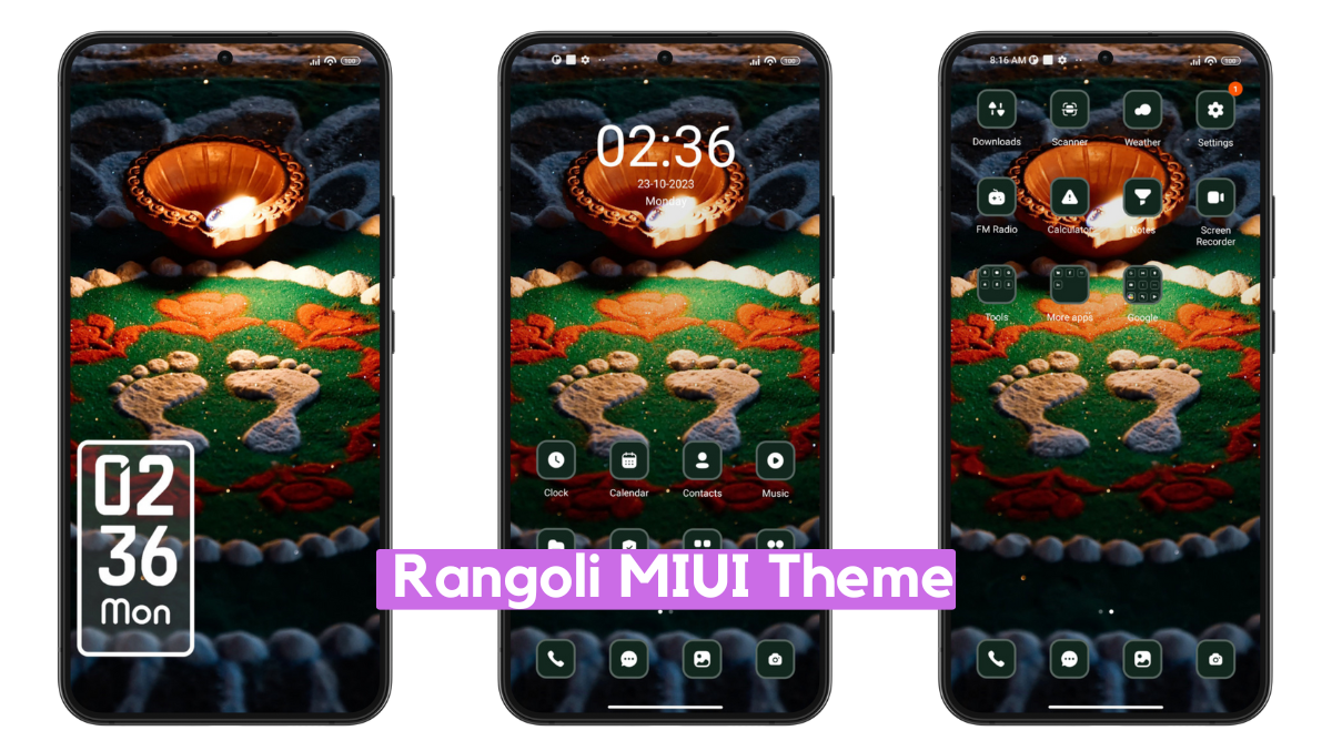 Rangoli MIUI Theme for Xiaomi with Dynamic Dark Experience Rangoli MIUI Theme for Xiaomi with Dynamic Dark Experience