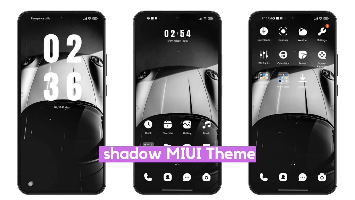 Shadow MIUI Theme for Xiaomi with Dynamic Minimal UI Shadow MIUI Theme for Xiaomi with Dynamic Minimal UI
