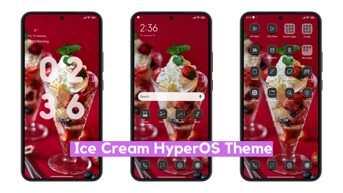 Ice Cream MIUI Theme for Xiaomi with Anime Experience