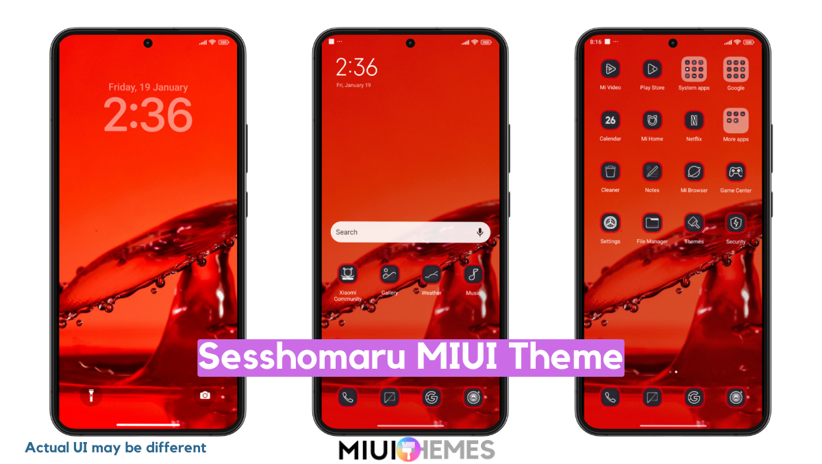 Sesshomaru MIUI Theme for Xiaomi with Anime Experience